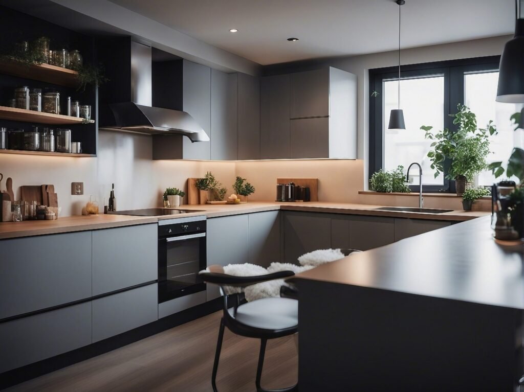 Interior de apartamento com móveis planejados